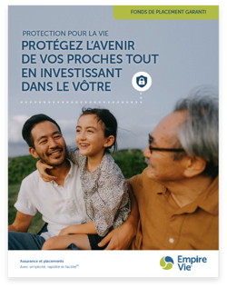 Aperçu de la brochure « Protection pour la vie » avec une photo d’un jeune père accompagné de son fils et de son père